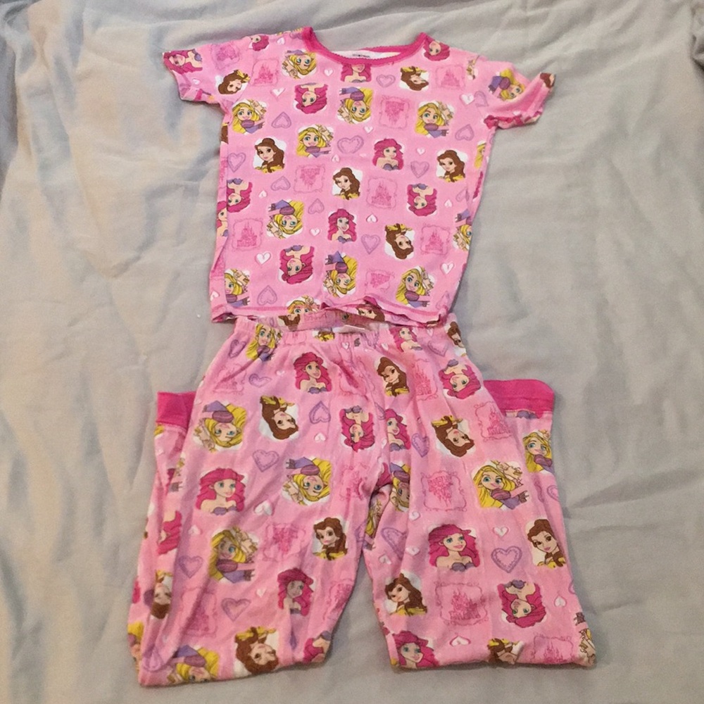 Girls Pink Disney Princess Pajamas